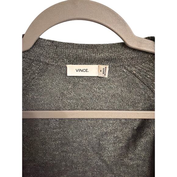 VINCE Women’s Gray Cardigan size Medium Long Sleeve - Picture 2 of 4